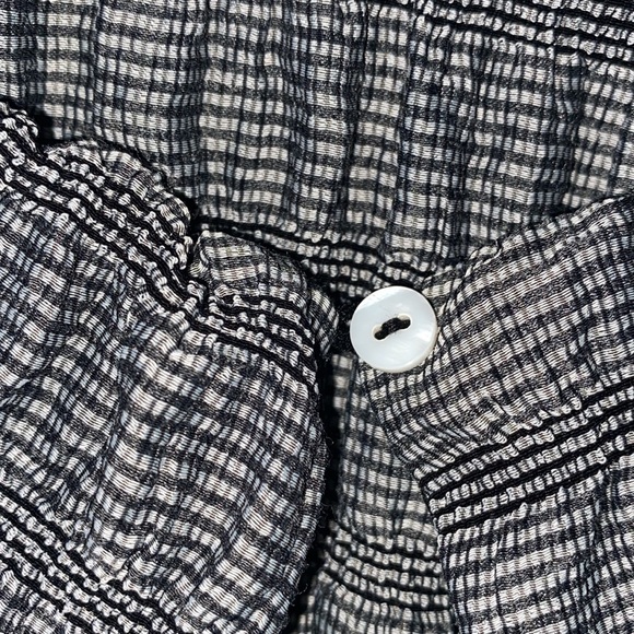 Anthropologie Moon River Lila Ruffle Pewter Empire Waist Peasant Mini Dress XS - Picture 11 of 15